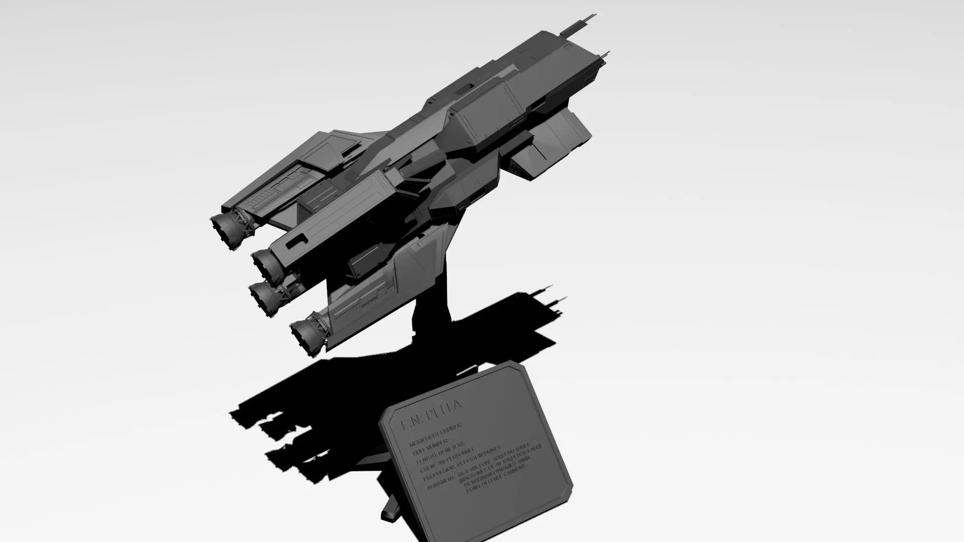 Expanse FN Pella - MCRN Light Cruiser 3D print model_0