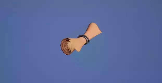 Low Poly paper scroll
