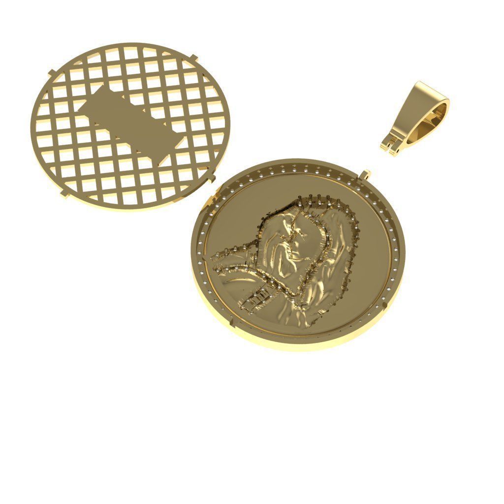 virgin Mary 3D print model_3