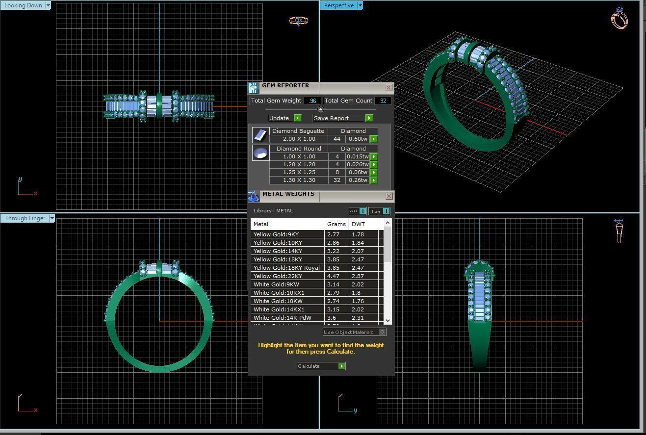 Diamond Ring 106 3D print model_5