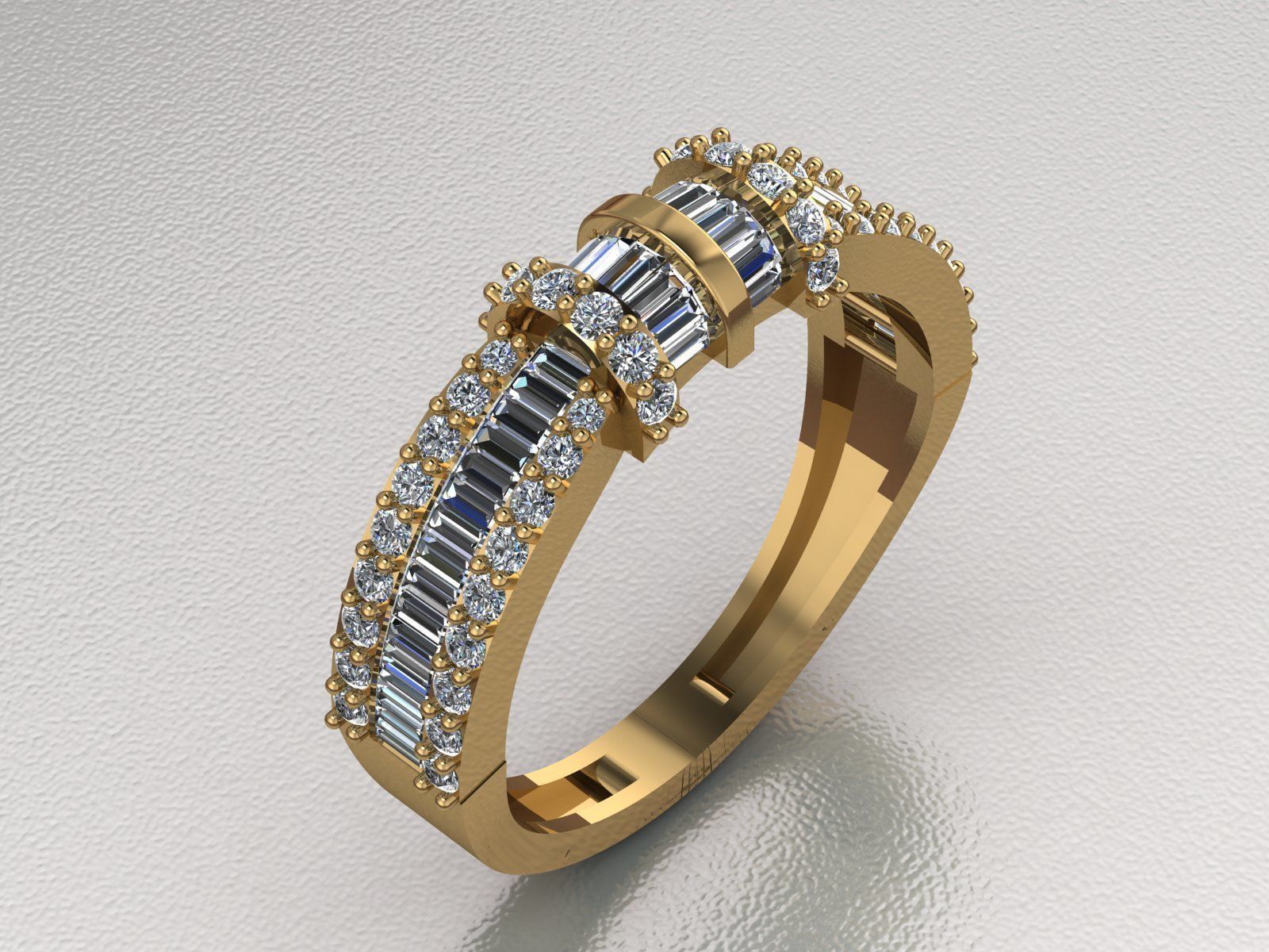 Diamond Ring 106 3D print model_3