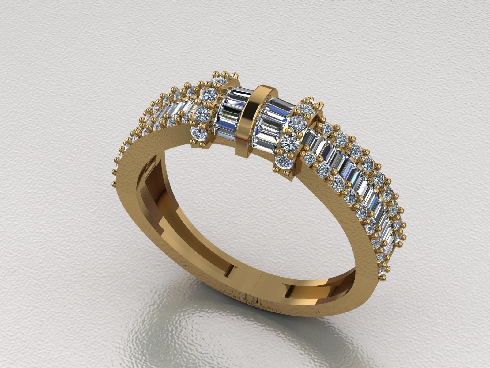 Diamond Ring 106 3D print model_2