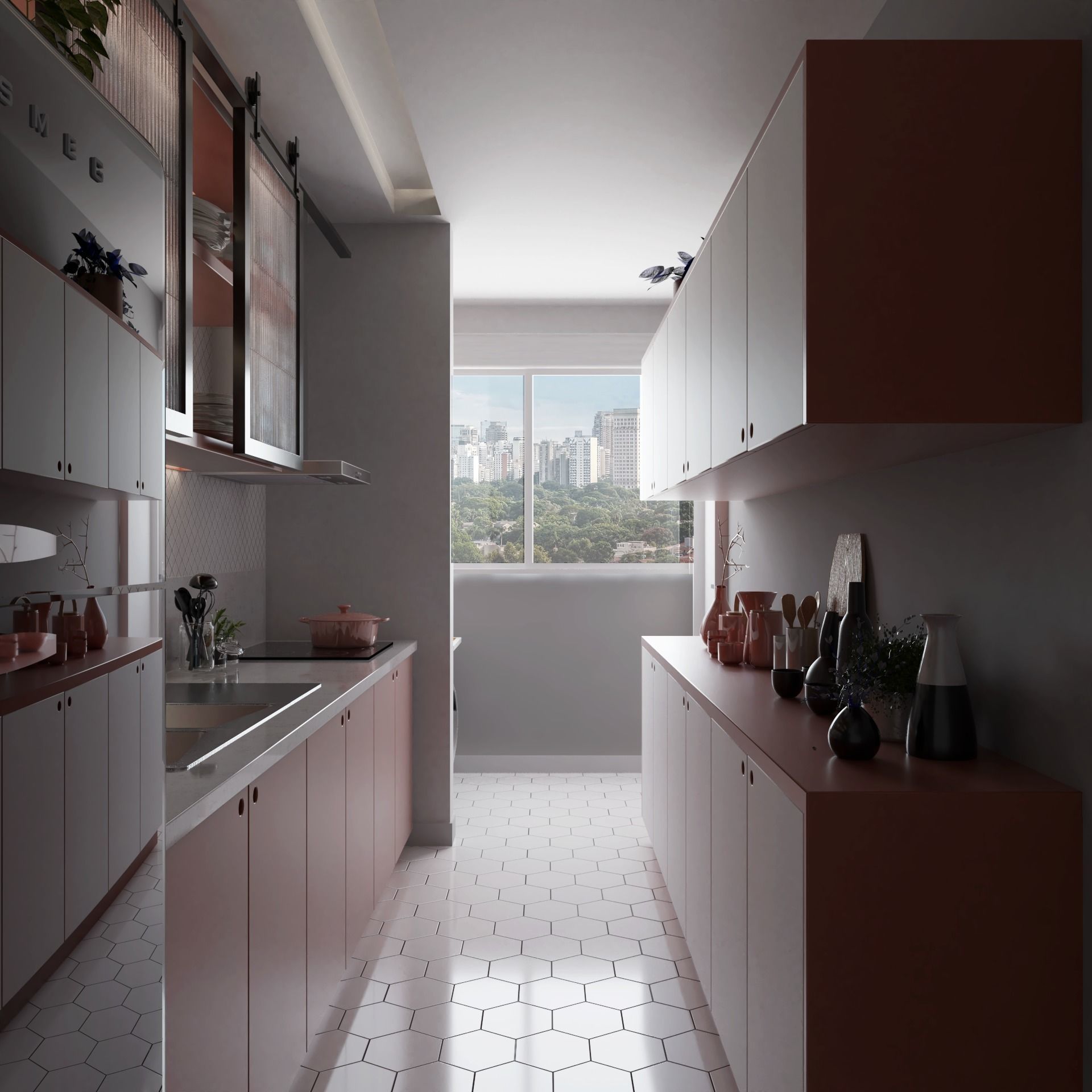 KITCHEN RED 3D model_3