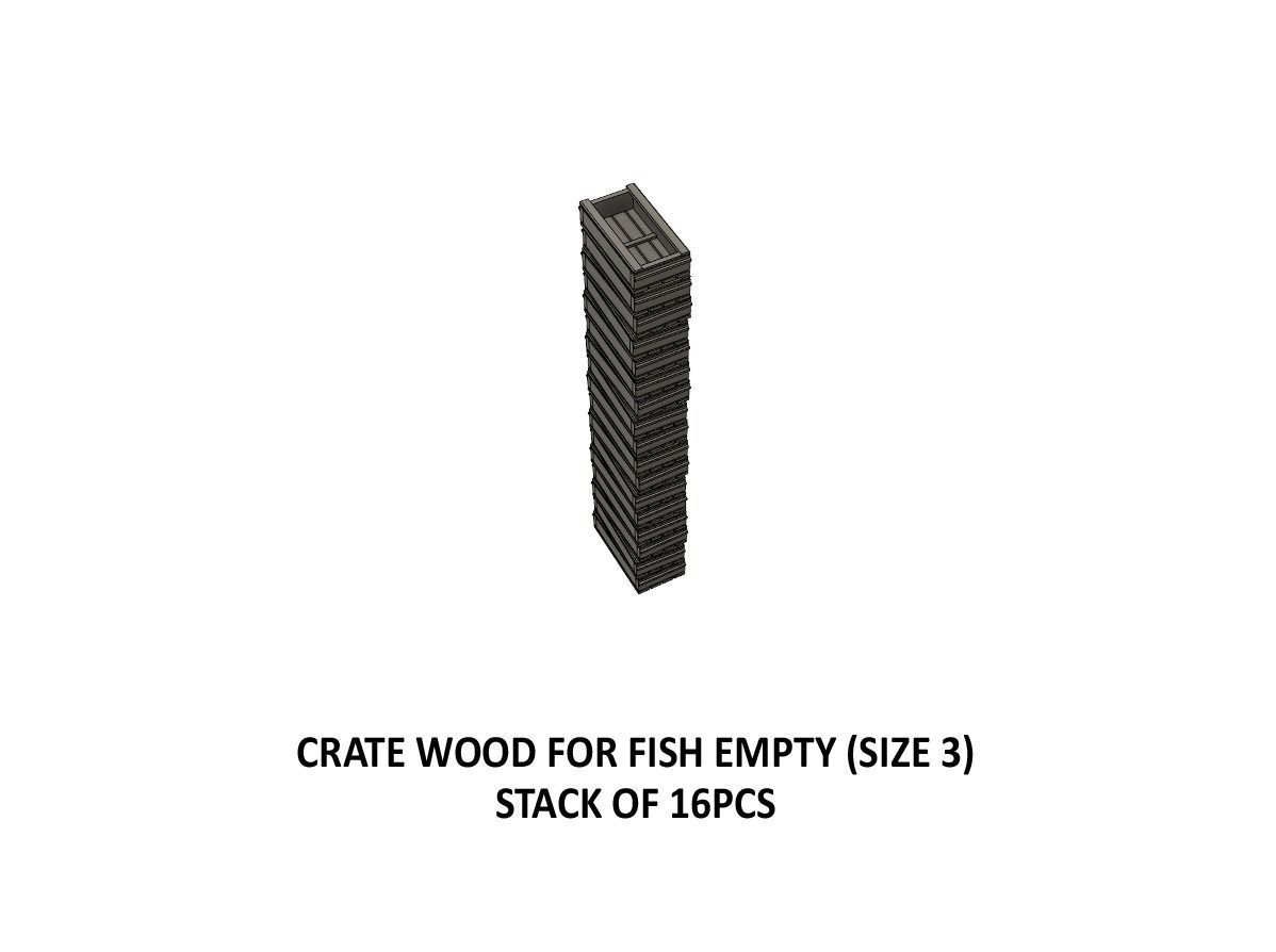 CARGO-0008 Fish Fruit and Meat boxes H0-scale 23 items 3D print model_29