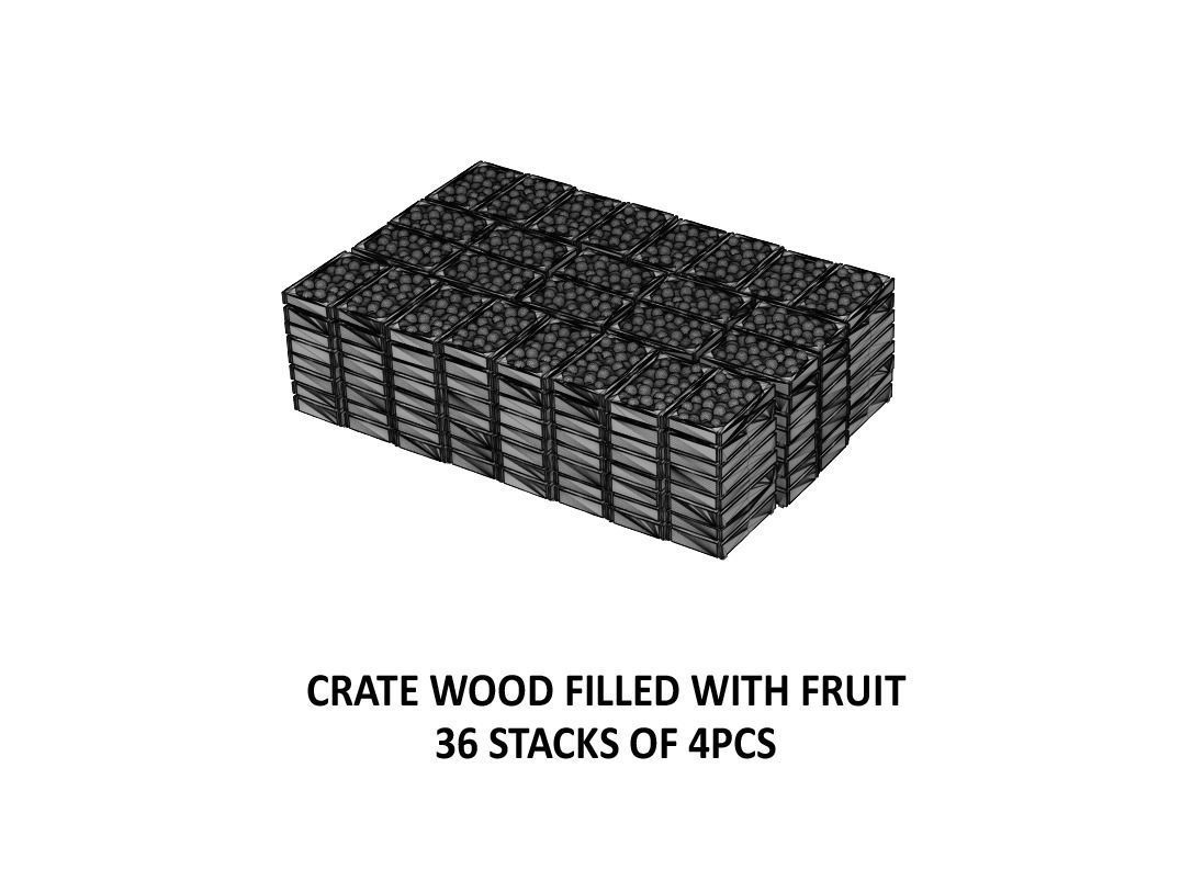 CARGO-0008 Fish Fruit and Meat boxes H0-scale 23 items 3D print model_20