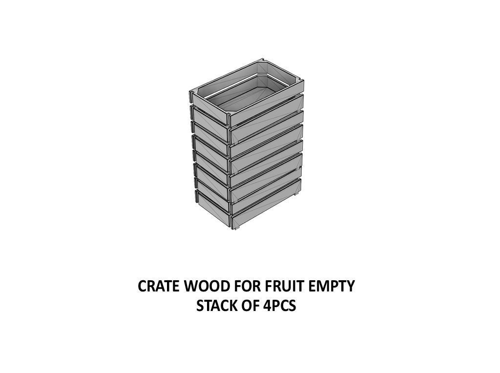 CARGO-0008 Fish Fruit and Meat boxes H0-scale 23 items 3D print model_22