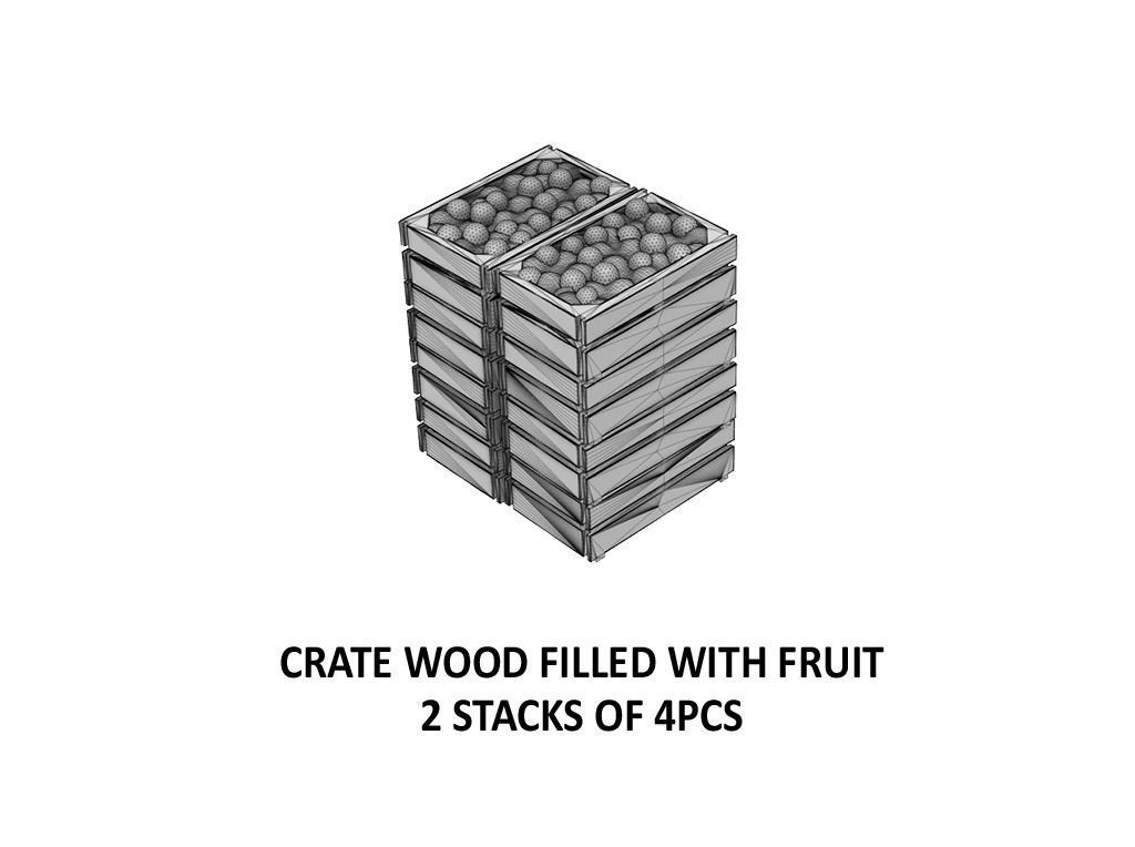 CARGO-0008 Fish Fruit and Meat boxes H0-scale 23 items 3D print model_15