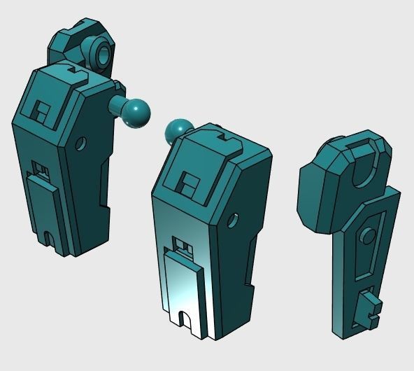 Gunpla ANTI-SHIP CANNON missile laucher and  some custom part 3D print model_3