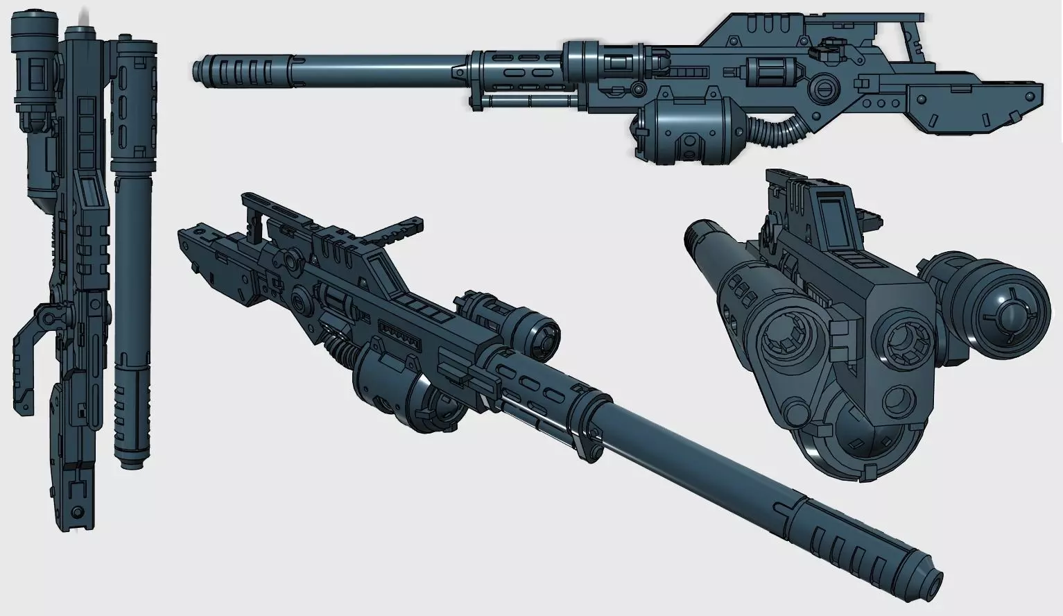 Gunpla ANTI-SHIP CANNON missile laucher and  some custom part 3D print model_0