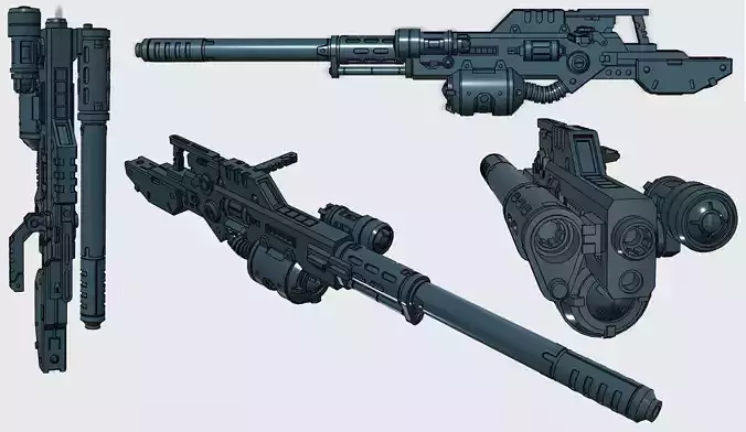Gunpla ANTI-SHIP CANNON missile laucher and  some custom part 3D print model