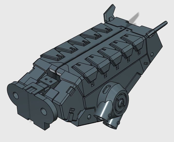 Gunpla ANTI-SHIP CANNON missile laucher and  some custom part 3D print model_2