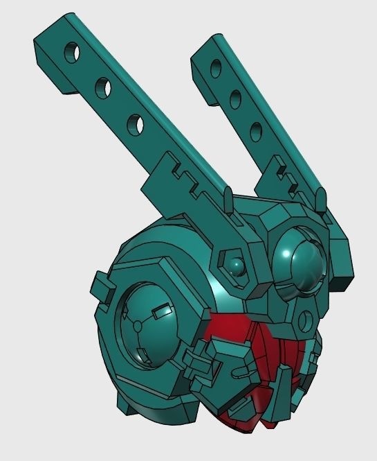 Gunpla ANTI-SHIP CANNON missile laucher and  some custom part 3D print model_6