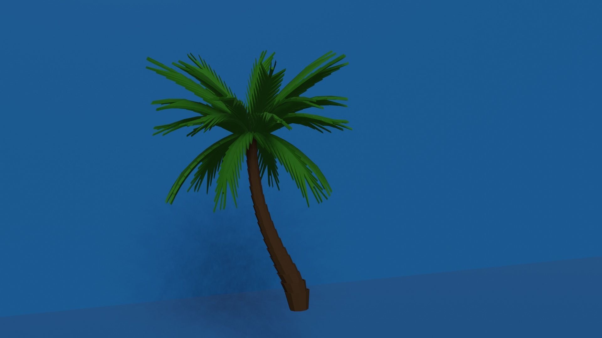 Cartoon Palm Tree Low-poly 3D model_4