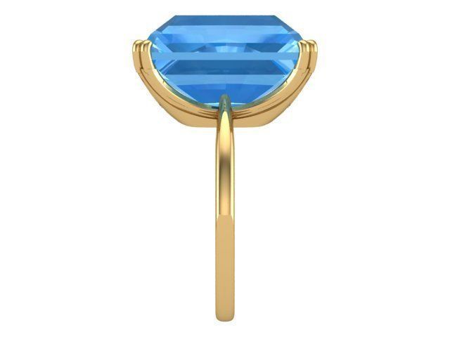 Golden Topaz Solitaire 3D print model_2