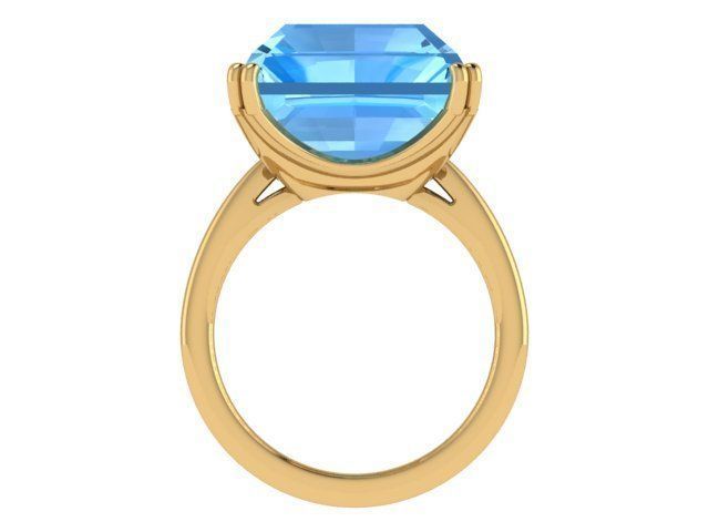 Golden Topaz Solitaire 3D print model_3