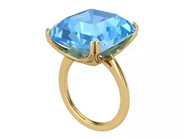 Golden Topaz Solitaire