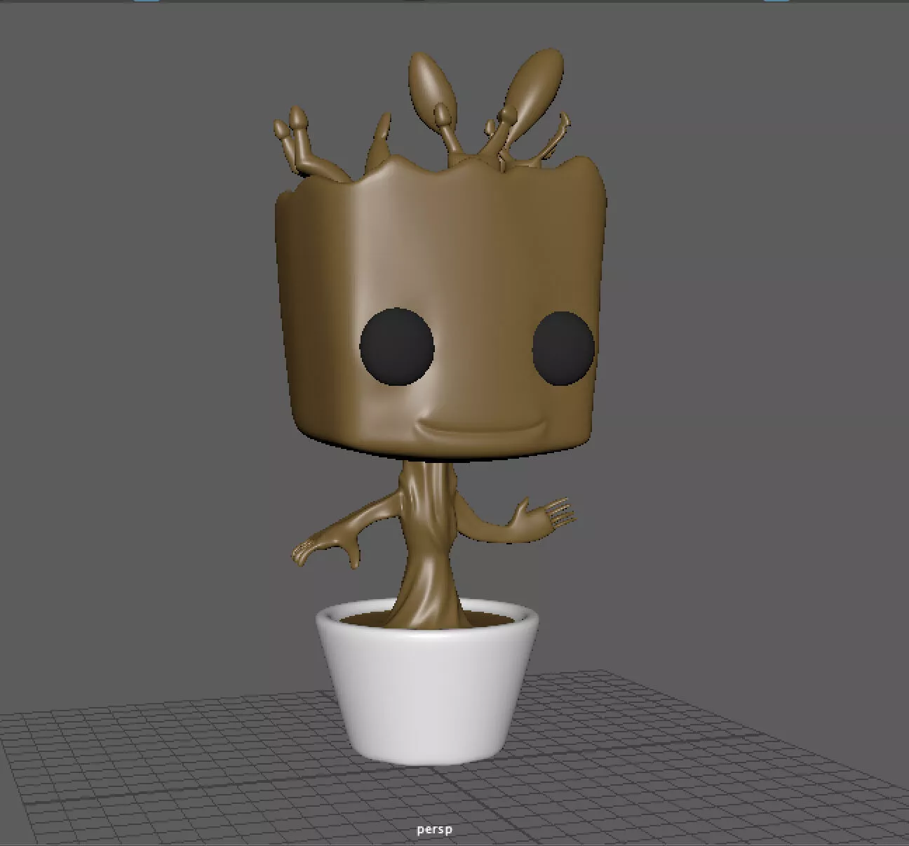Groot Plant based off Pop Funko 3D model