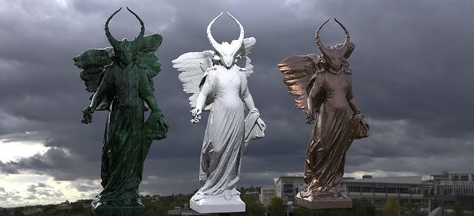 Fallen Angel Ghost Statue  3D model