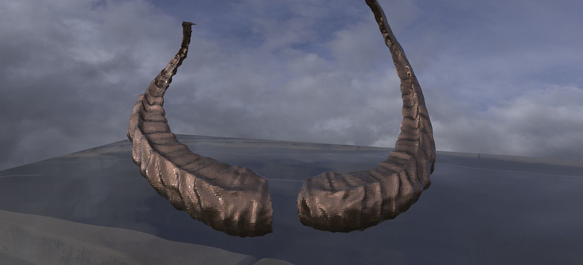 Wild Boar Horns 3D model_1