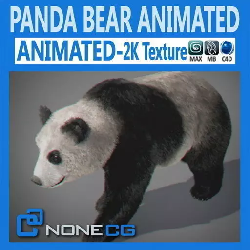 Animated Panda Bear 3D model