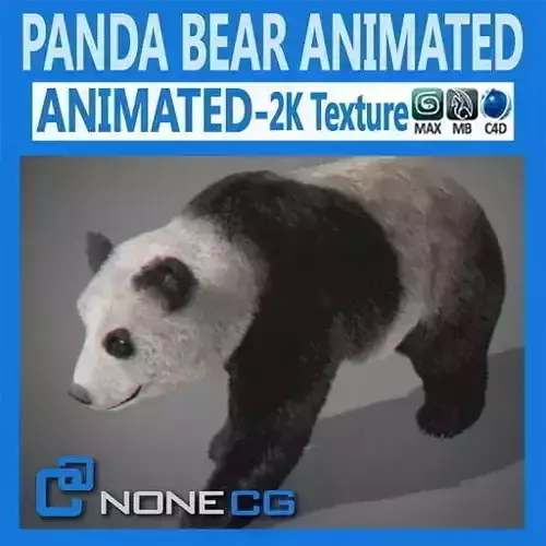 Animated Panda Bear 3D model