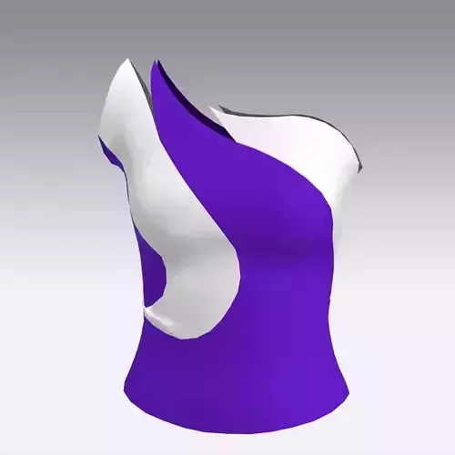 BLOUSE PURPLE AND WHITE LOOK MODERN