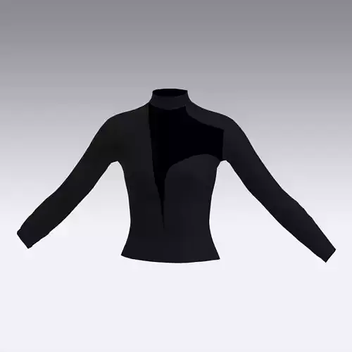 BLOUSE BLACK MODERN FASHION STYLE LOOK