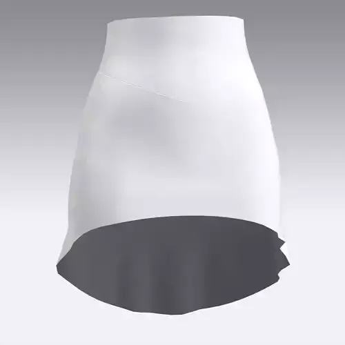 ASYMETRIC SKIRT LOOK WHITE MODERN STYLE LOOK