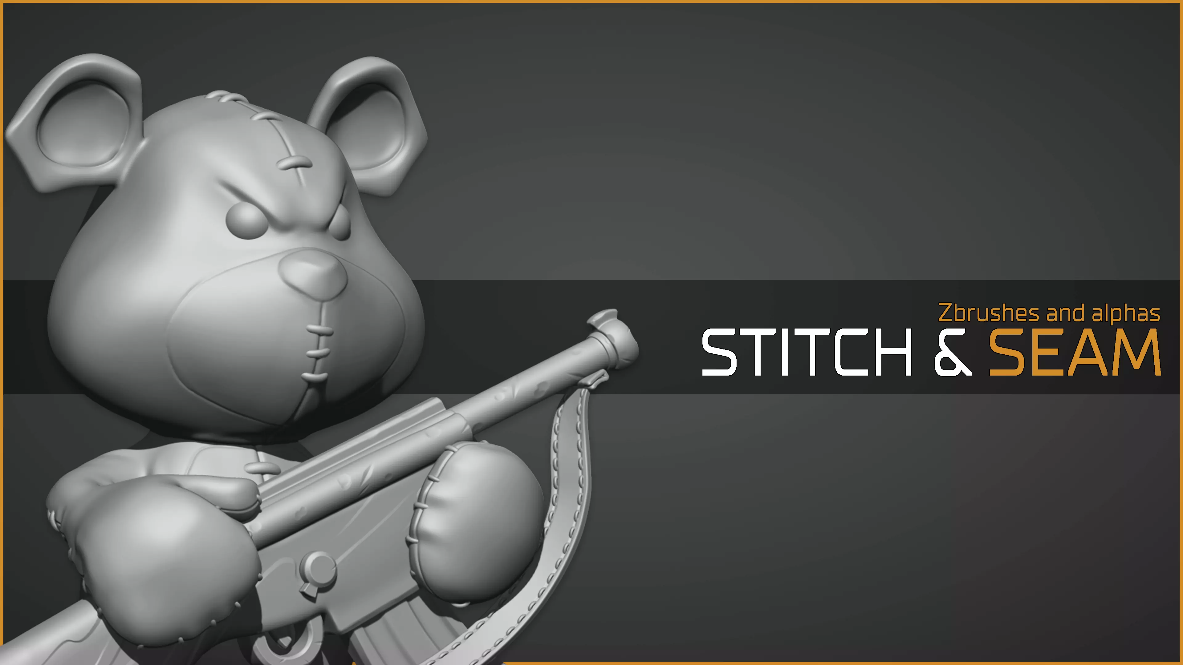 Stitch and seam brushes for zbrush 3D model