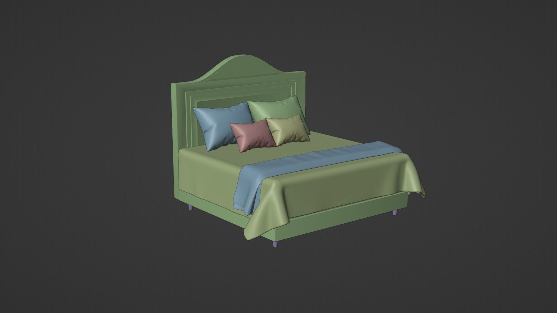 Bed 4 Model 3D model_2