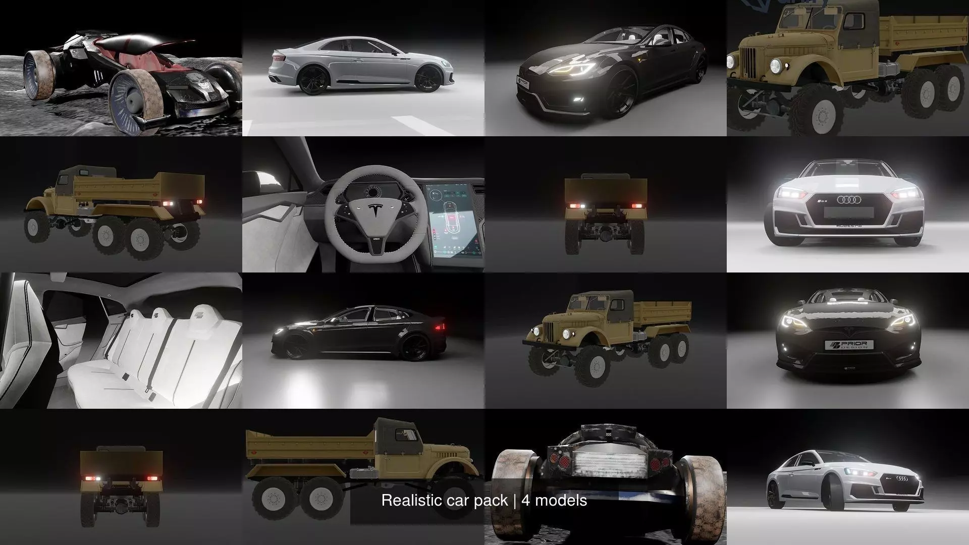 Realistic car pack 3D Model Collection_0