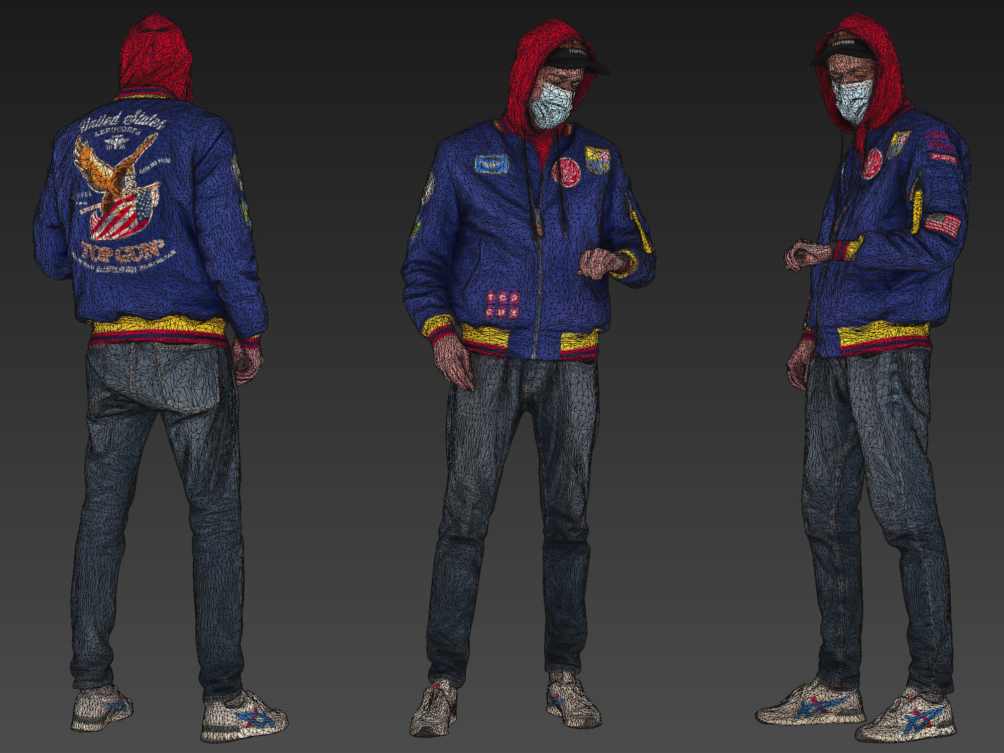 Cheeky Masked Guy 3D model_9
