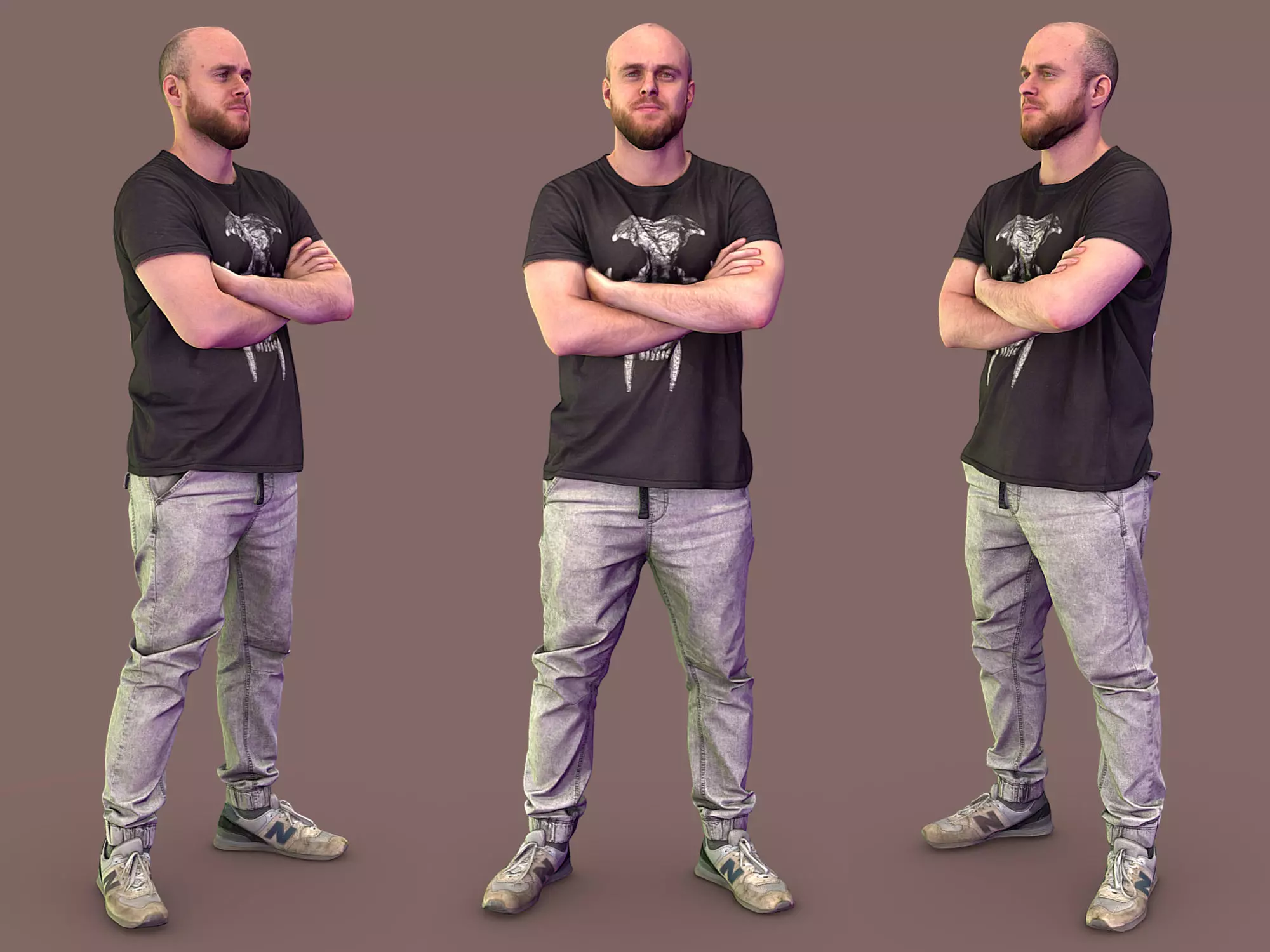Brutal Bald Guy 3D model