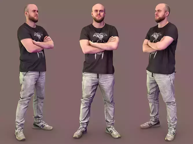 Brutal Bald Guy 3D model