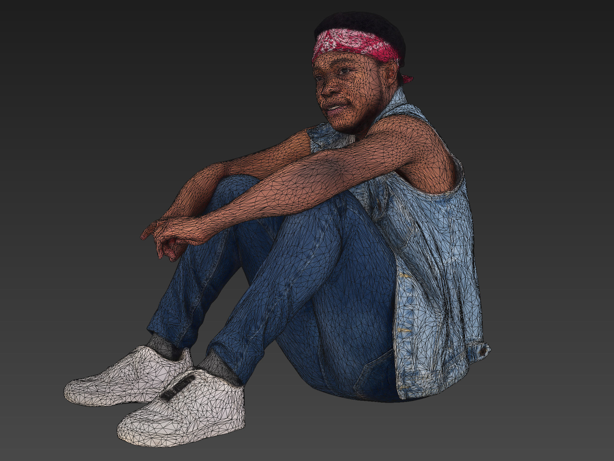 Buddy Sitting 3D model_6