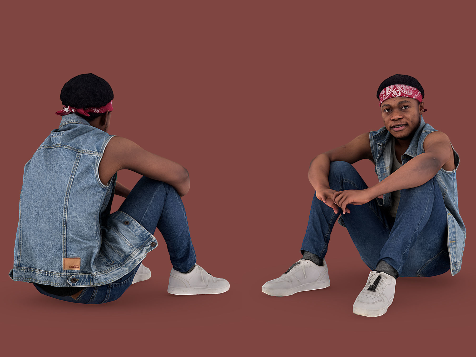 Buddy Sitting 3D model_1