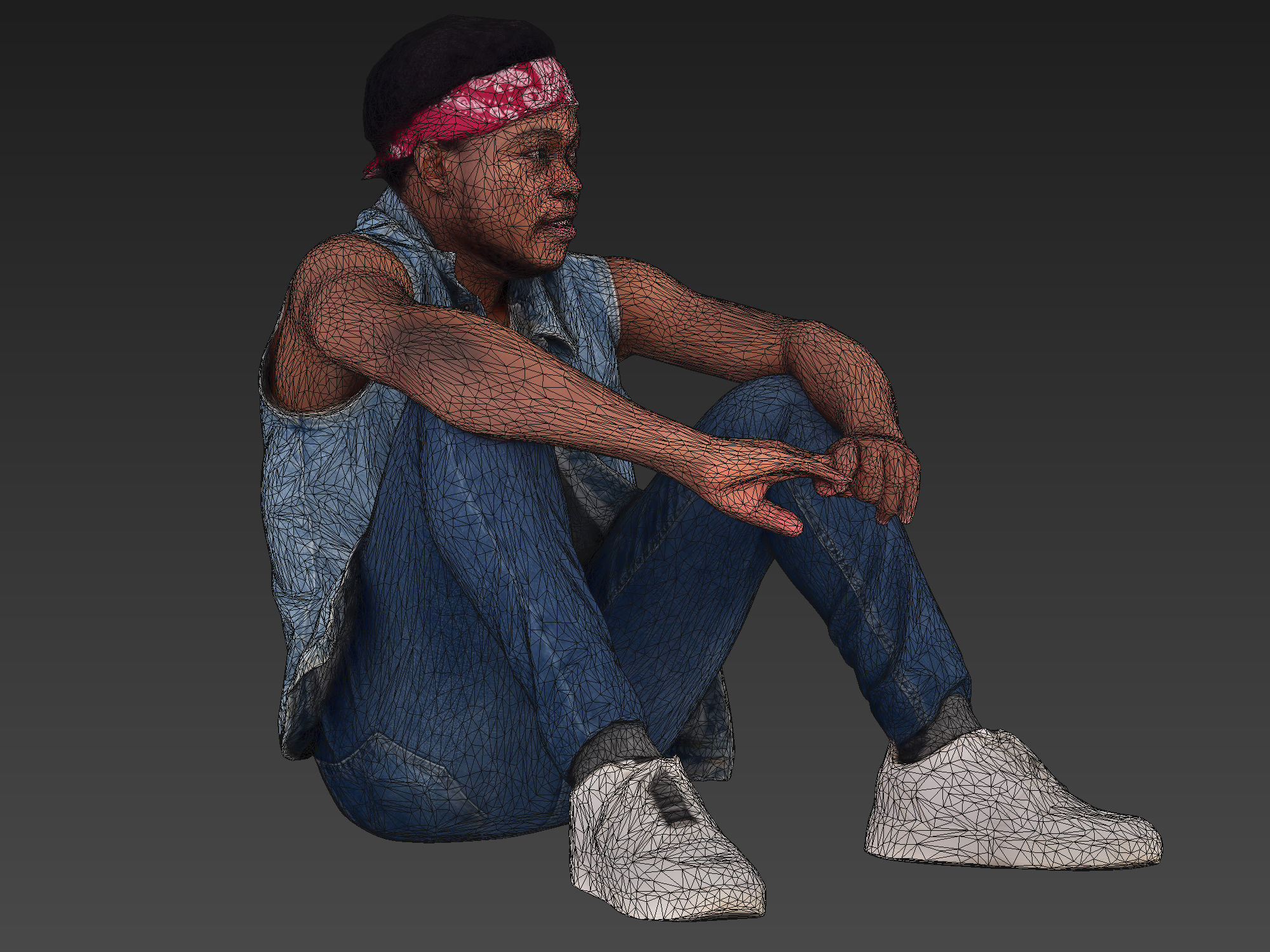 Buddy Sitting 3D model_7