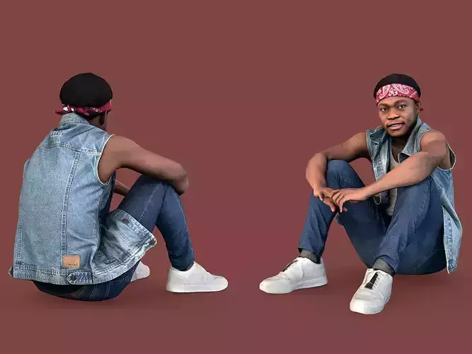Buddy Sitting 3D model