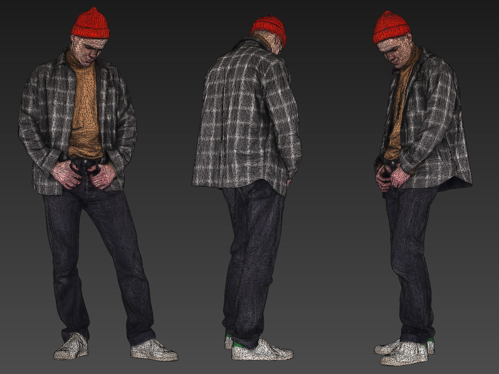 Guy in the Plaid Shirt 3D model_9