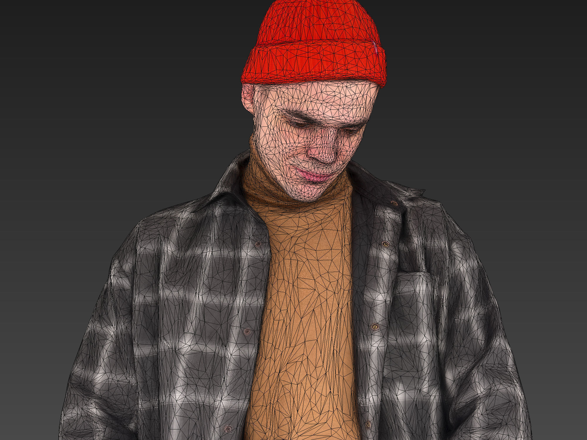 Guy in the Plaid Shirt 3D model_6