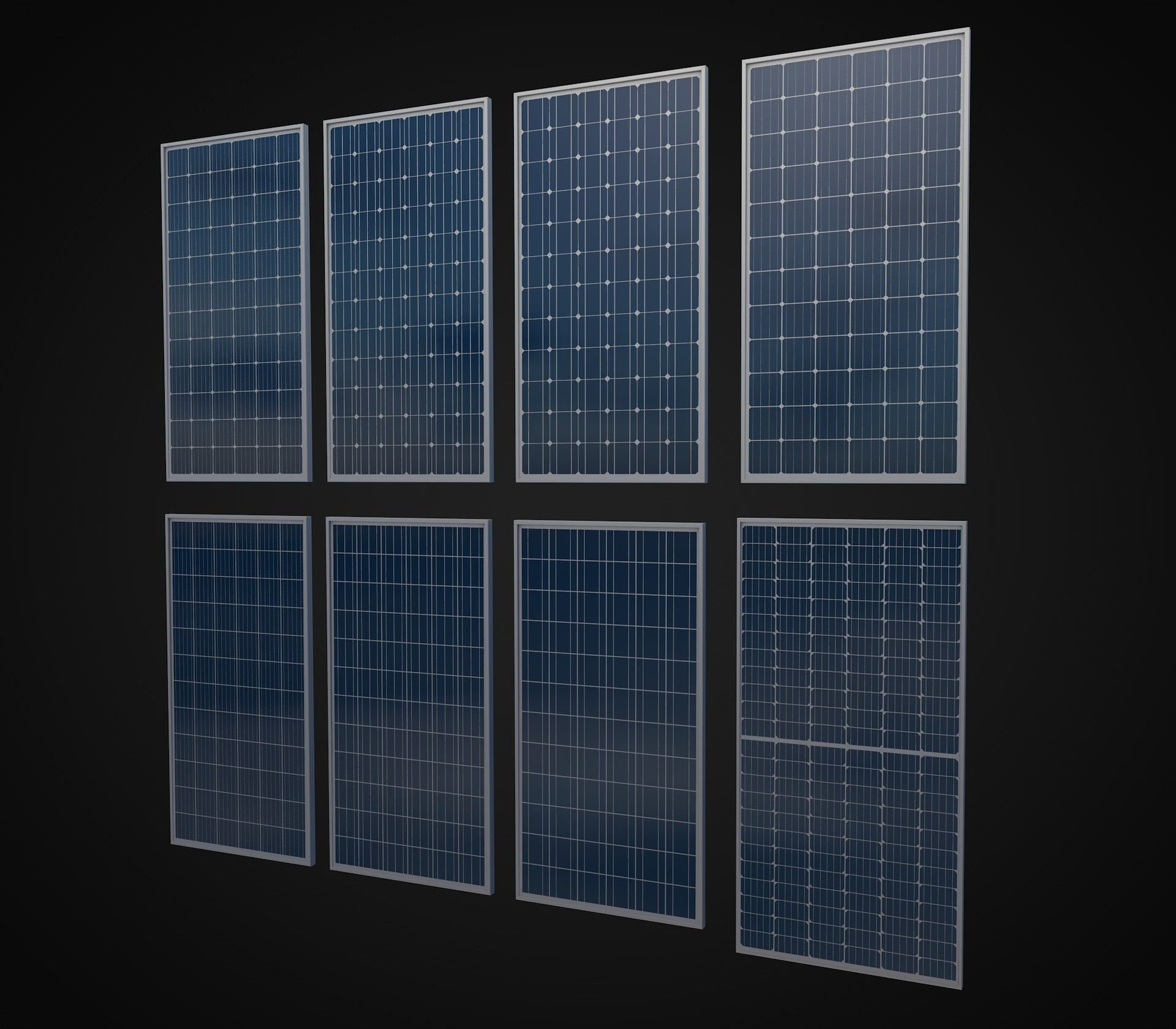 Solar panels v5 3D model_3