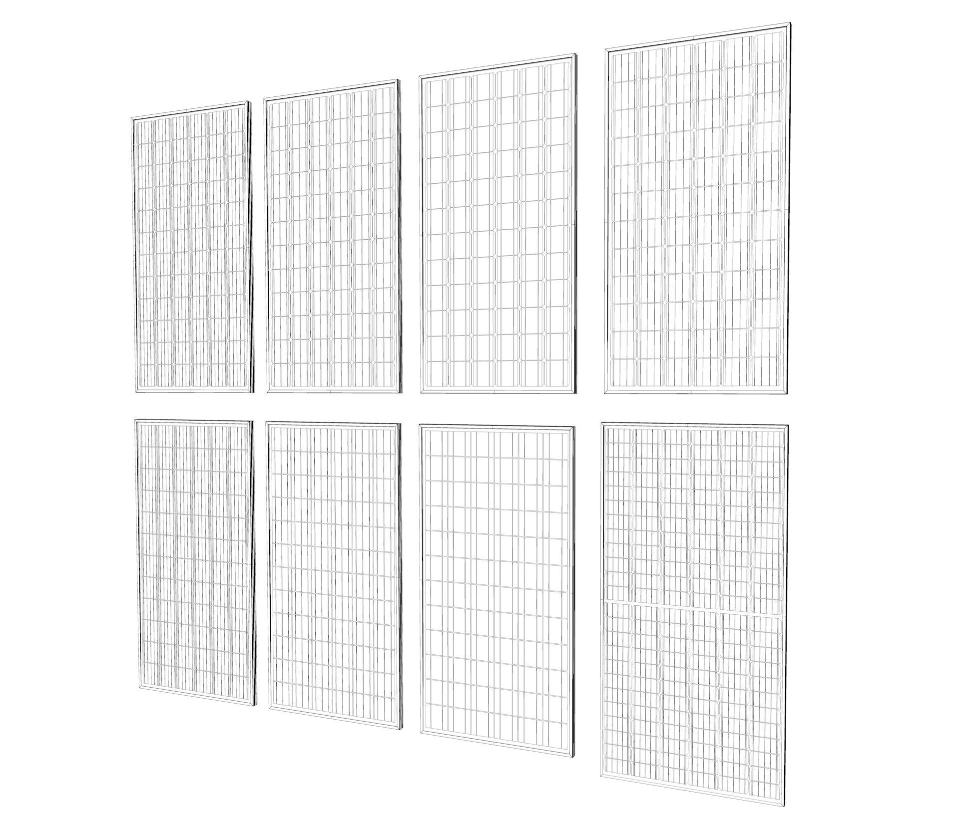 Solar panels v5 3D model_8