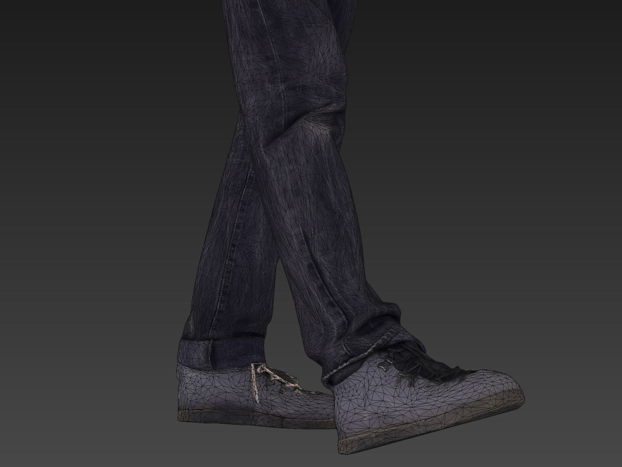 Guy in Lilac Hoodie Is Walking 3D model_8