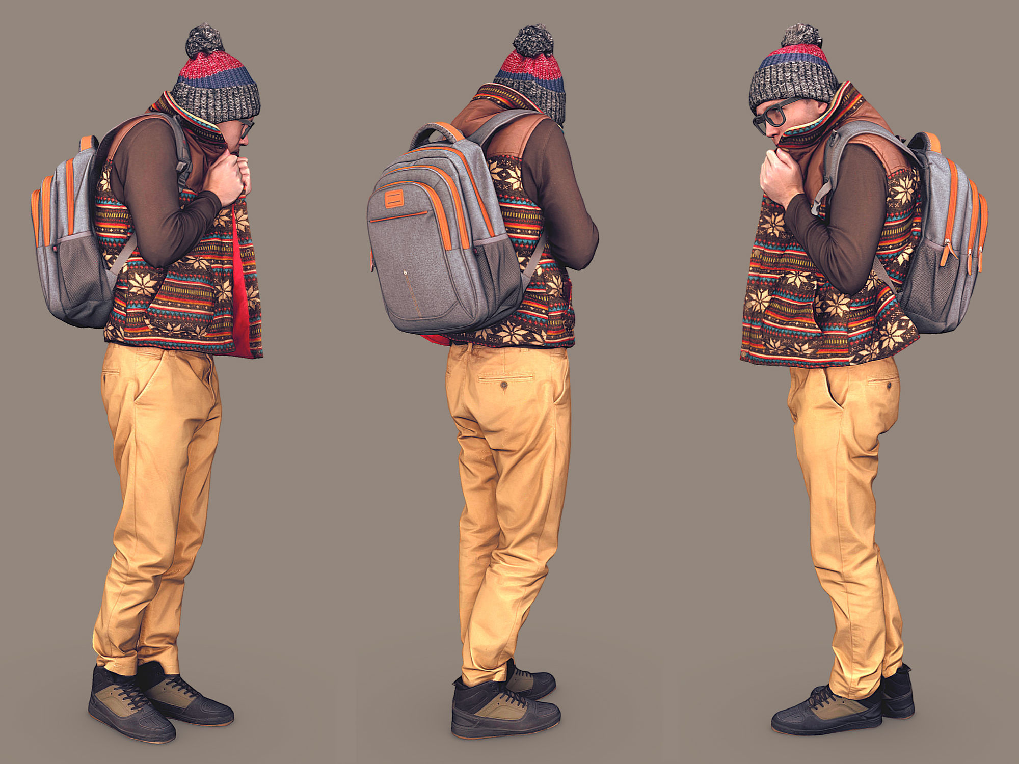 Frozen Guy in a Vest 3D model_3