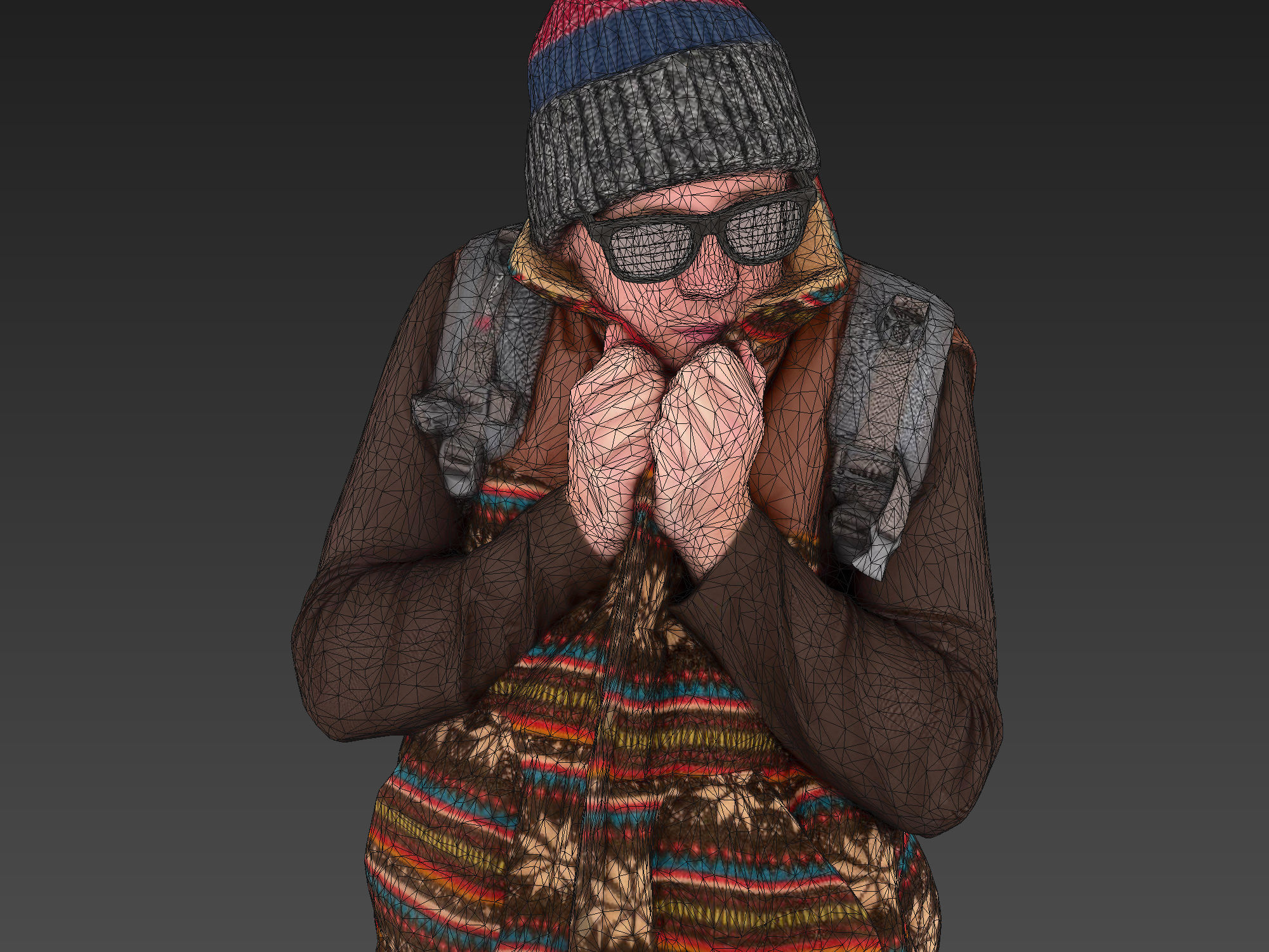 Frozen Guy in a Vest 3D model_6