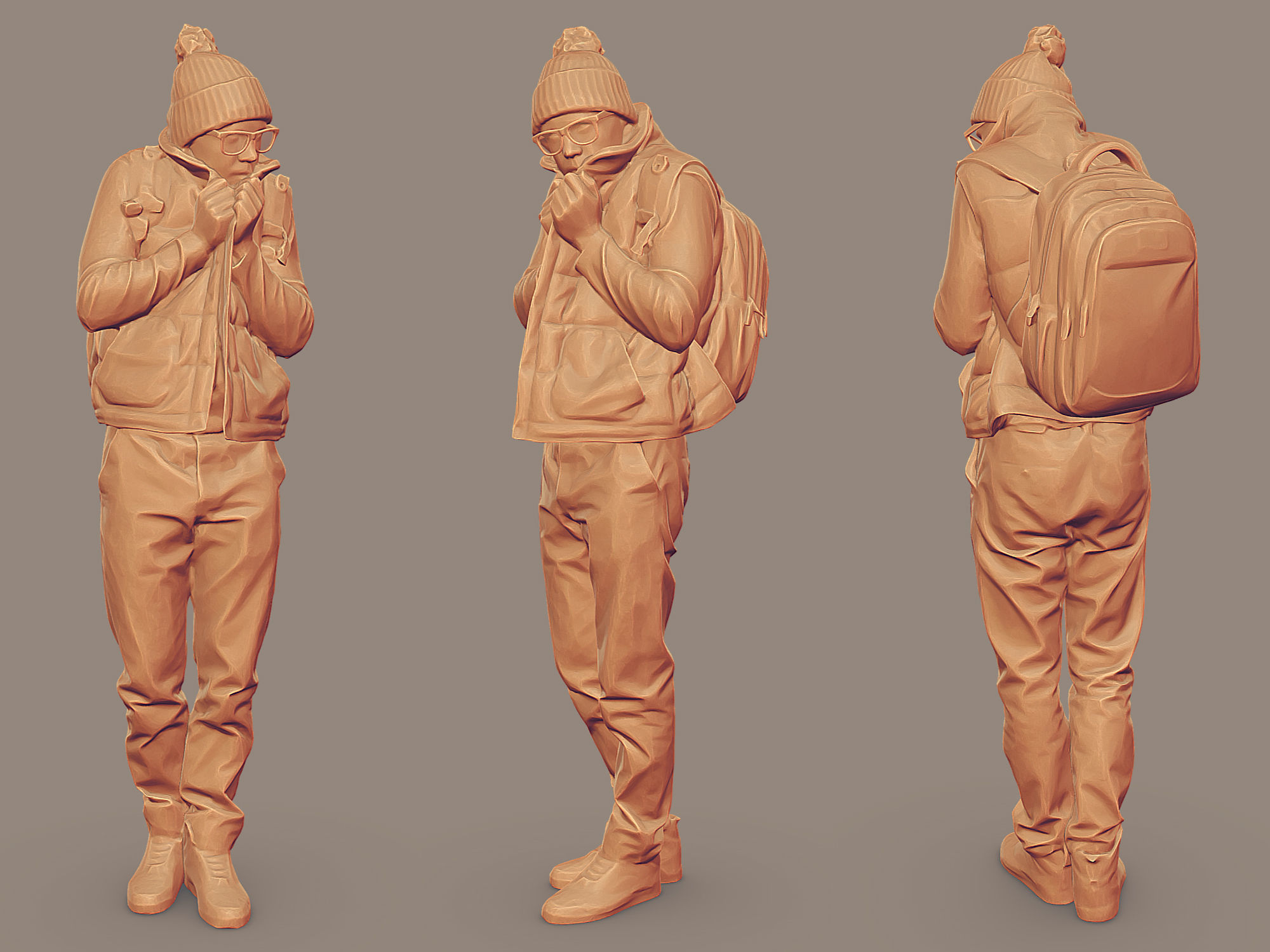 Frozen Guy in a Vest 3D model_2