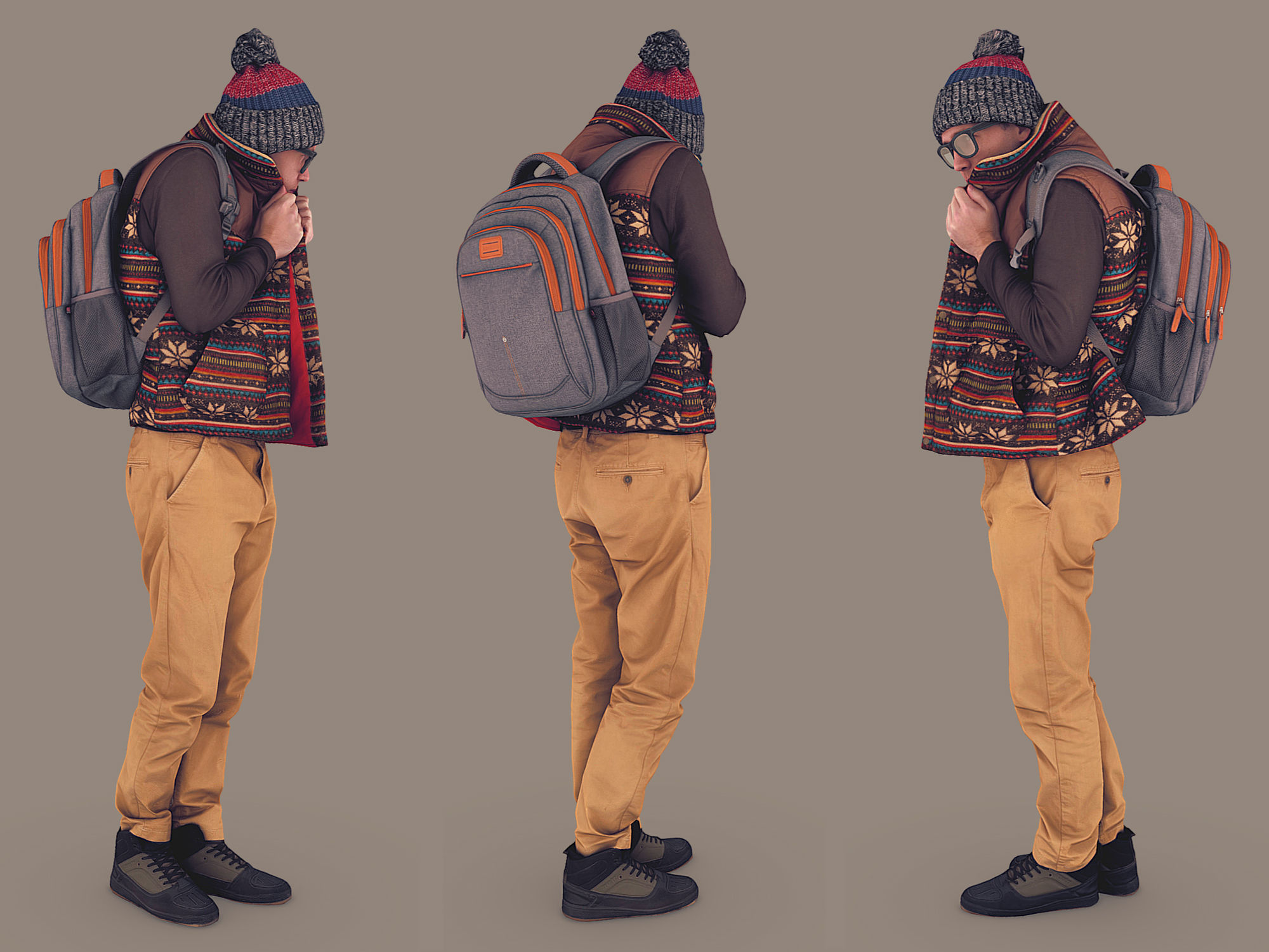 Frozen Guy in a Vest 3D model_4