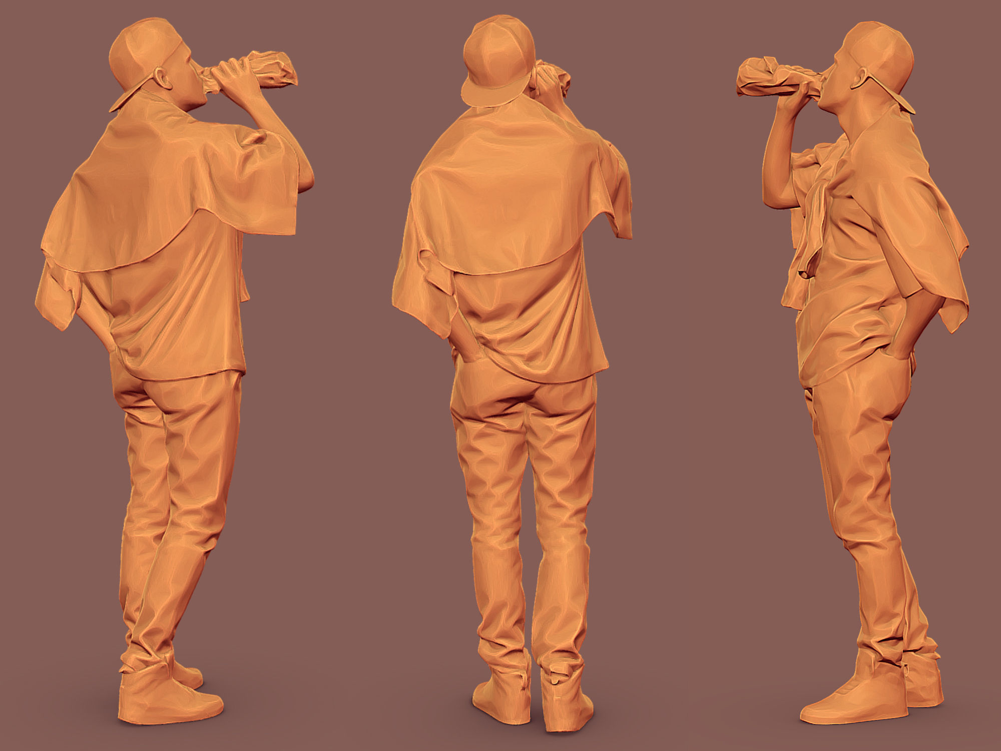 Young Rapper with Booze 3D model_5