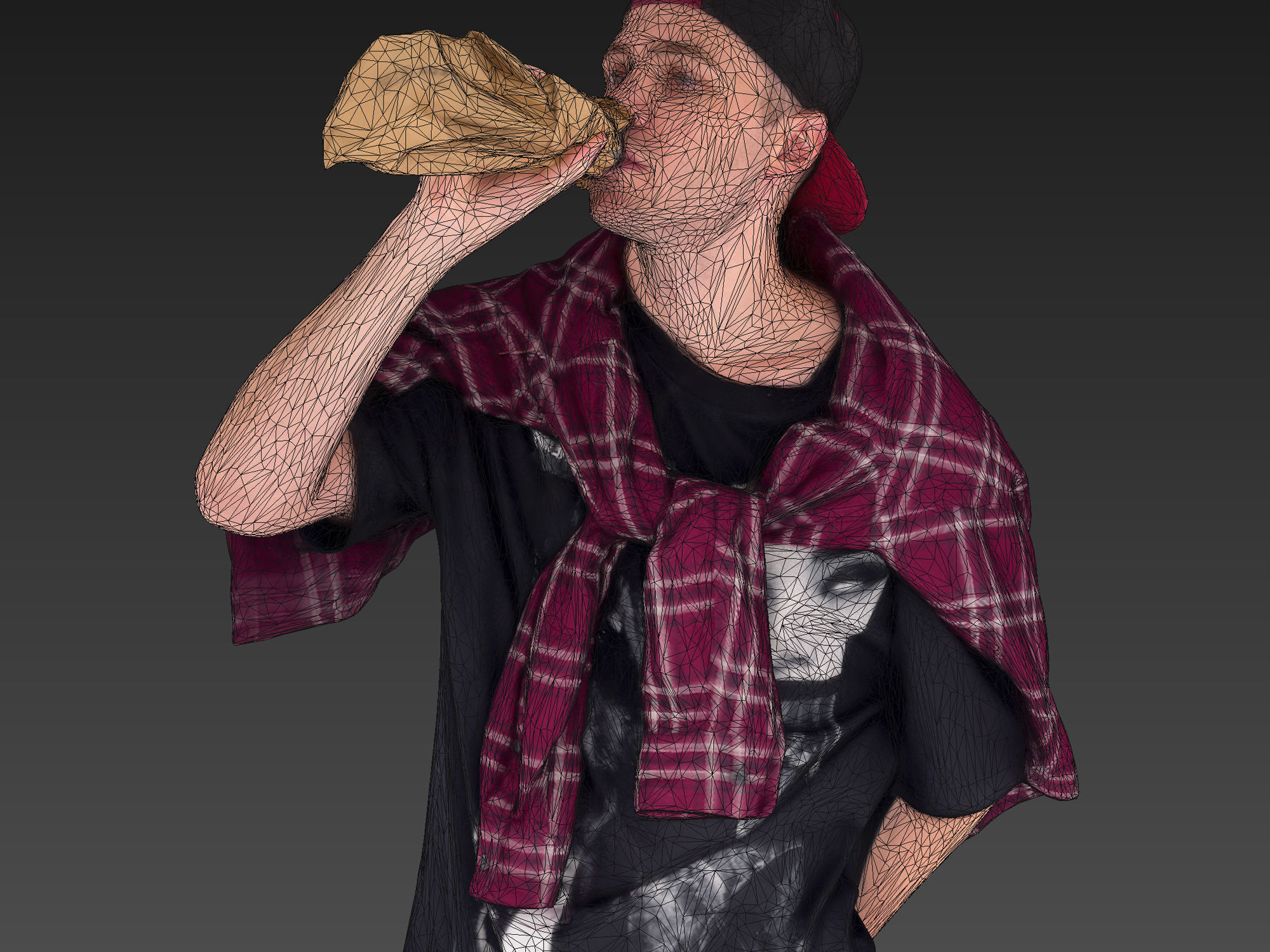Young Rapper with Booze 3D model_6