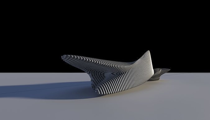 Wooden Bench 3D model 7